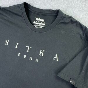 Sitka Gear Shirt Mens Large Black Short Sleeve Hunting Outdoors Casual Cotton